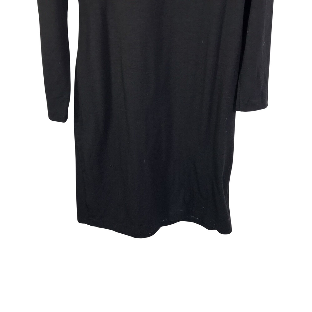 Talbots Black Long Sleeve Faux Wrap Knit Dress Women's Size Medium - Picture 10 of 10